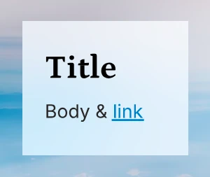 Tranquil theme preview